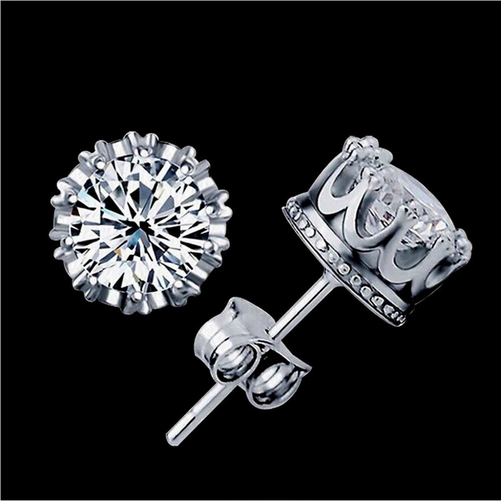 Classic Princess Rhinestone Stud Earrings